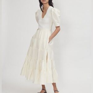 ULLA JOHNSON RORY DRESS BLANC Cream Color Womens Size Small